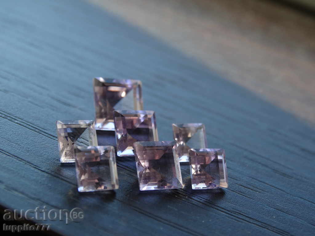 Auction  amethyst - natural - facet - 7 sets