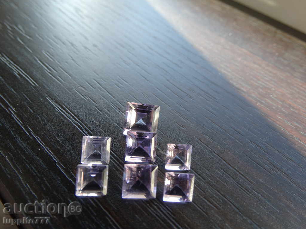 Delivery of amethyst - natural - facet - 7 sets