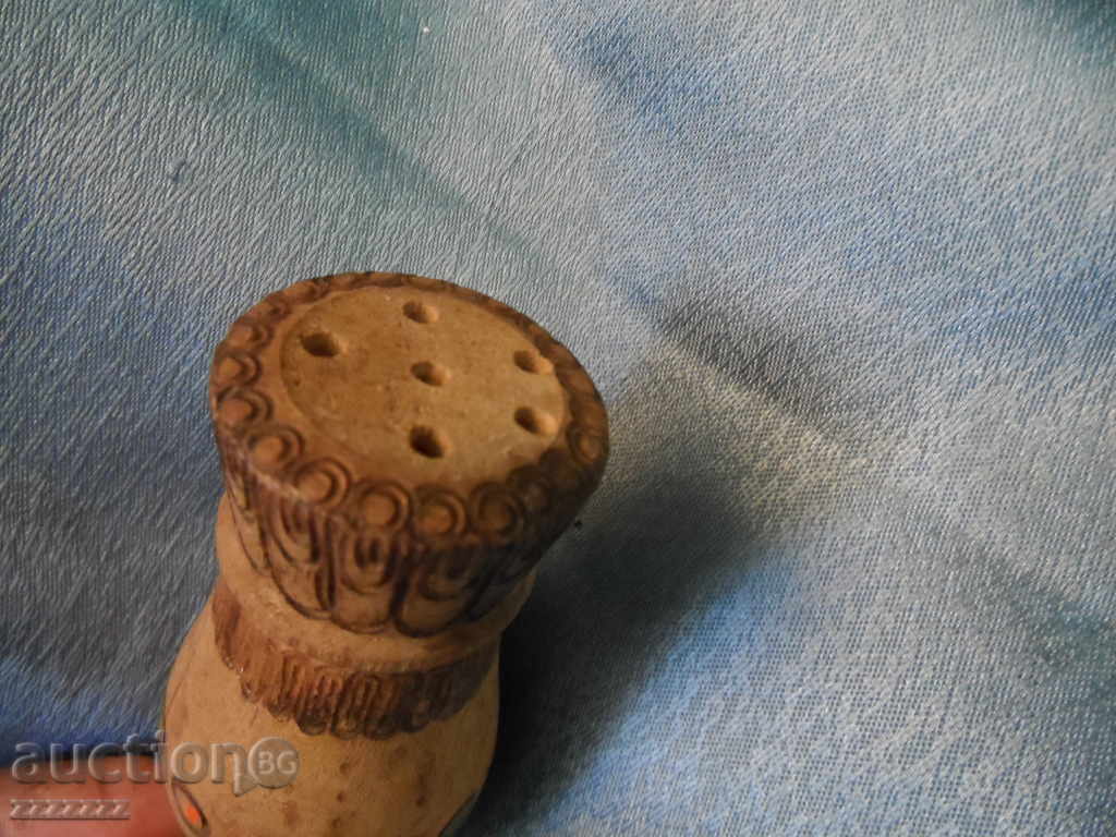Delivery of Old Wooden Pyrographed Salt Cellar Delivery of Old Wooden Pyrographed Salt Cellar