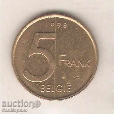 + Βέλγιο 5 φράγκα το 1998 ολλανδικό μύθο