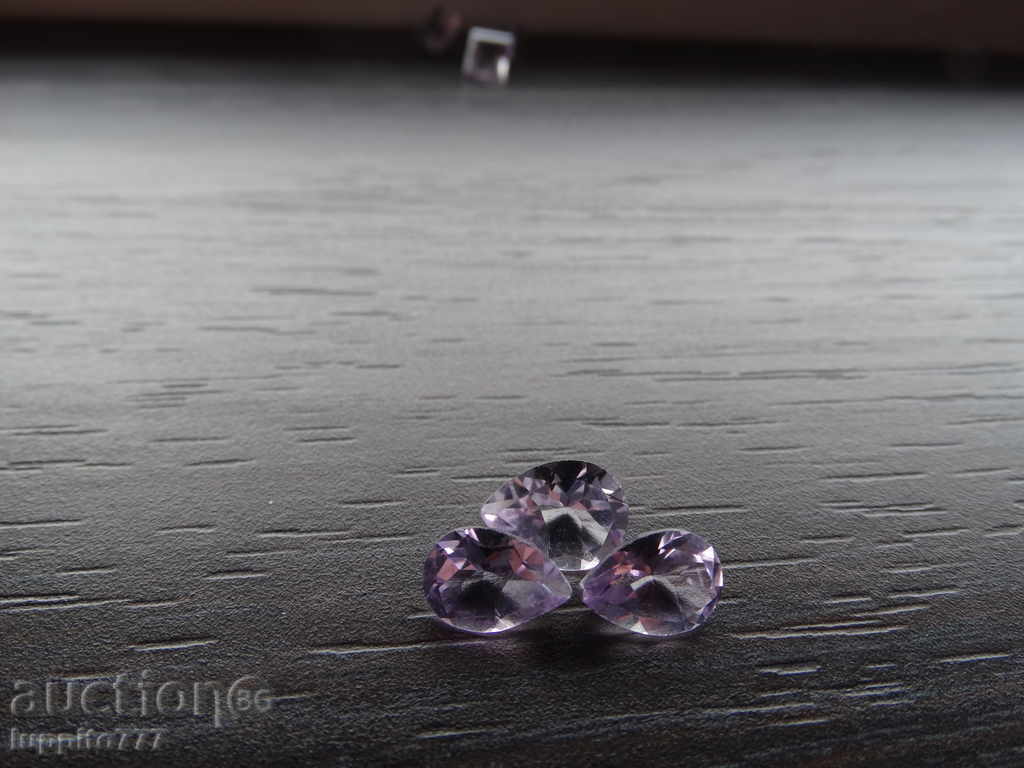 amethyst - natural - facet - 3 pieces - set with price 49.99 BGN | € 25.56 amethyst - natural - facet - 3 pieces - set with price 49.99 BGN | € 25.56