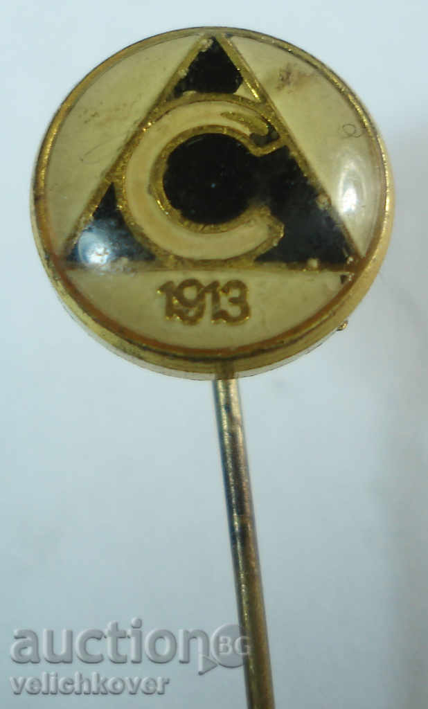 9198 България знак футболен клуб Славия 1913г.