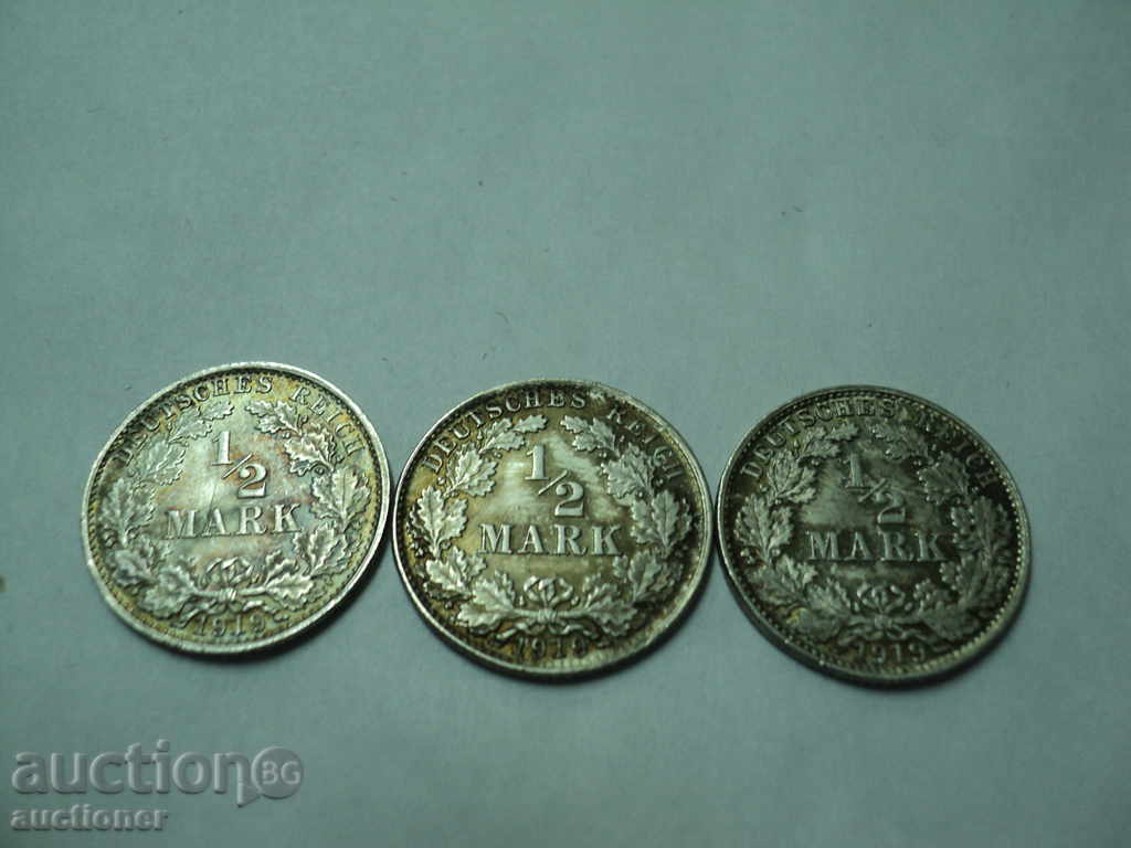 Auction 1/2 Mark1919 GERMANY-SET. Auction 1/2 Mark1919 GERMANY-SET.