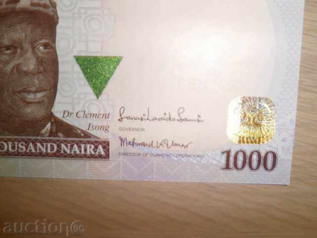 Delivery of Nigeria's 1000 Nigerian national currency, 2103 Delivery of Nigeria's 1000 Nigerian national currency, 2103