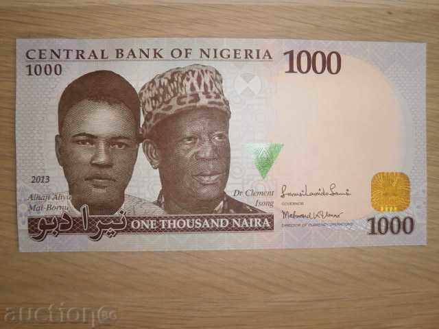 1000 найри-национална валута на Нигерия, 2013 год.