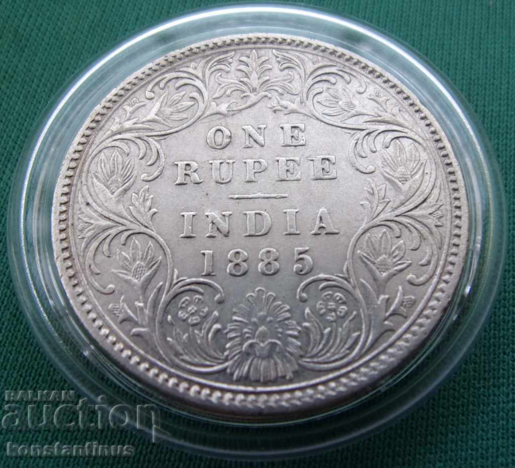 British India 1 Rupiah 1885 Rare