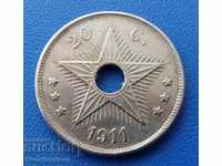 Belgian Congo 20 Cents 1911 Rare