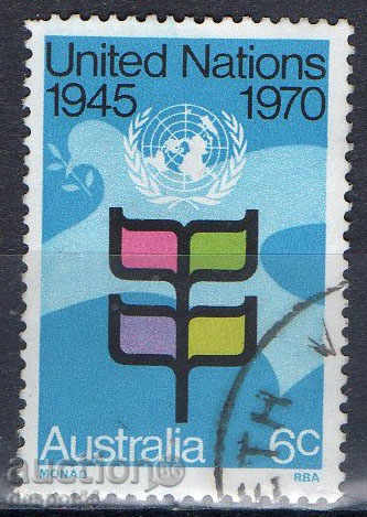 1970. Австралия. 25 г. ООН.