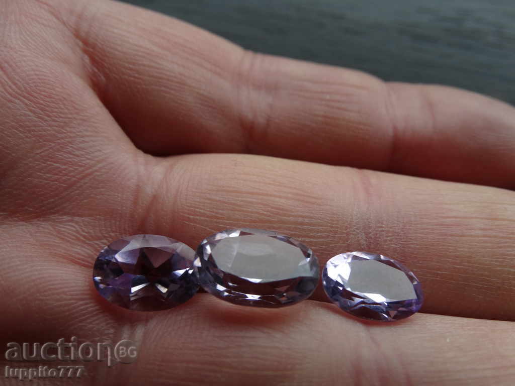 amethyst - natural - facet 3 pieces - set with price 85.00 BGN | € 43.46 amethyst - natural - facet 3 pieces - set with price 85.00 BGN | € 43.46
