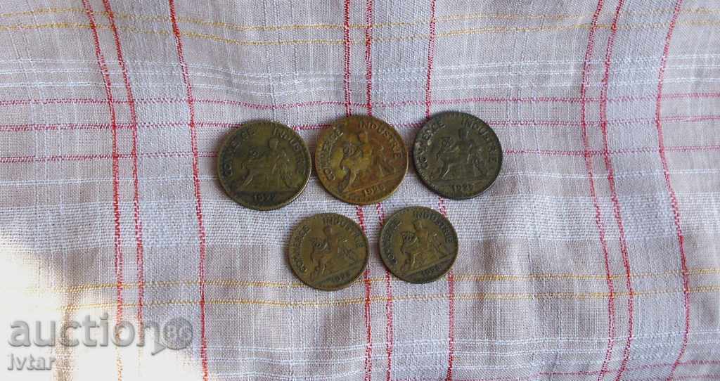 Доставка на Лот френски монети, бонове от 1922/23/25г. Доставка на Лот френски монети, бонове от 1922/23/25г.