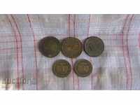 Лот френски монети, бонове от 1922/23/25г.