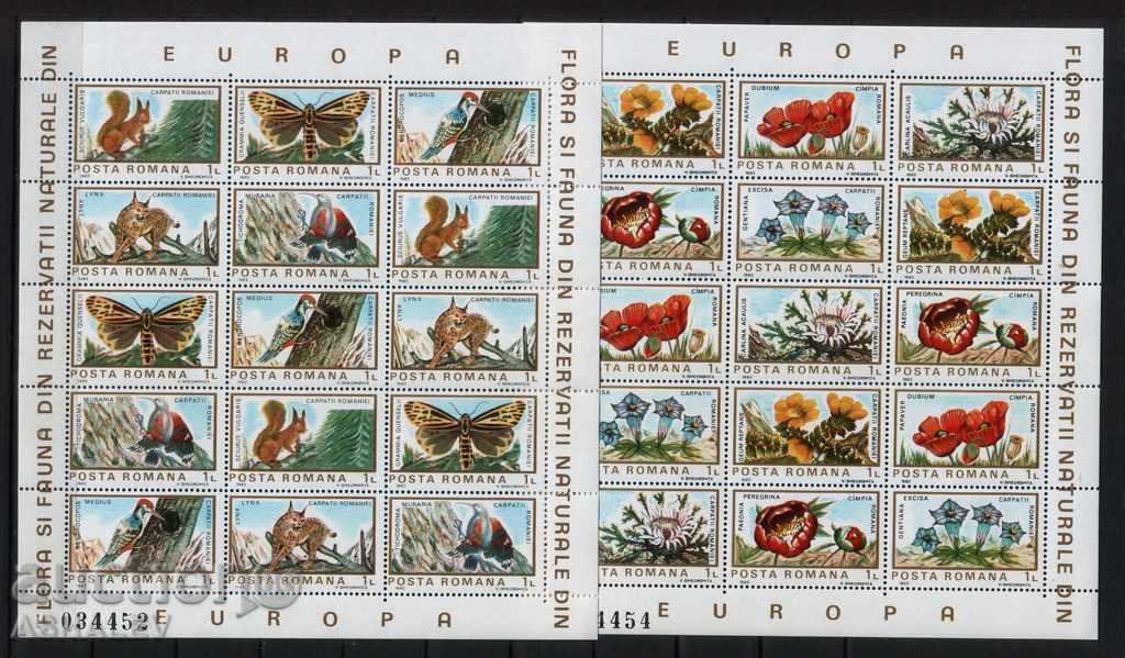 Romania 1983 Fauna / Flora 2 sheets of 15 brands