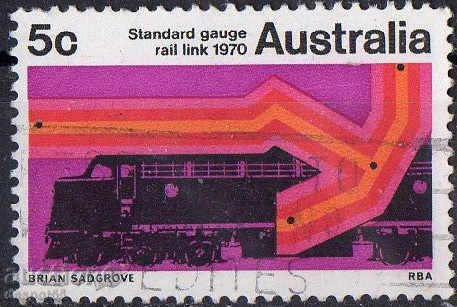 1970. Αυστραλία. Πρότυπο σιδηροδρόμων line Sydney-Perth.
