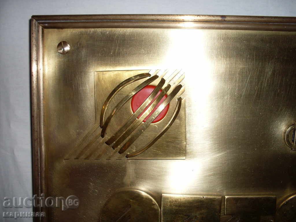 Auction OLD SOLID BRONZE PLAQUE. 6 KG Auction OLD SOLID BRONZE PLAQUE. 6 KG