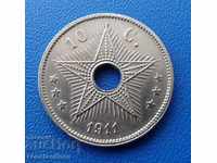 Belgian Congo 10 Cents 1911 Rare