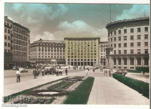 Κάρτα Γιουγκοσλαβία, το Βελιγράδι πλατεία Μαρξ και ο Ένγκελς *
