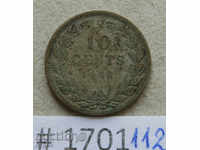 10 cenți 1903 Olanda - moneda din argint