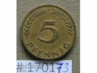 5 pfennig 1950 F - FGR