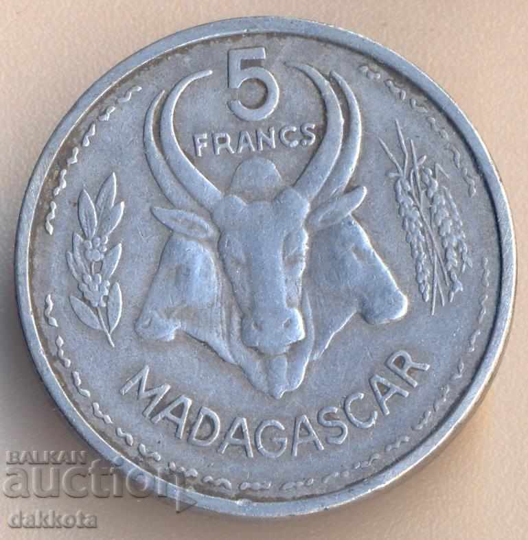 Μαδαγασκάρη 5 φράγκων 1953