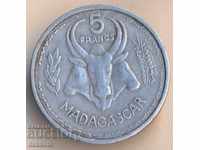 Мадагаскар 5 франка 1953 година