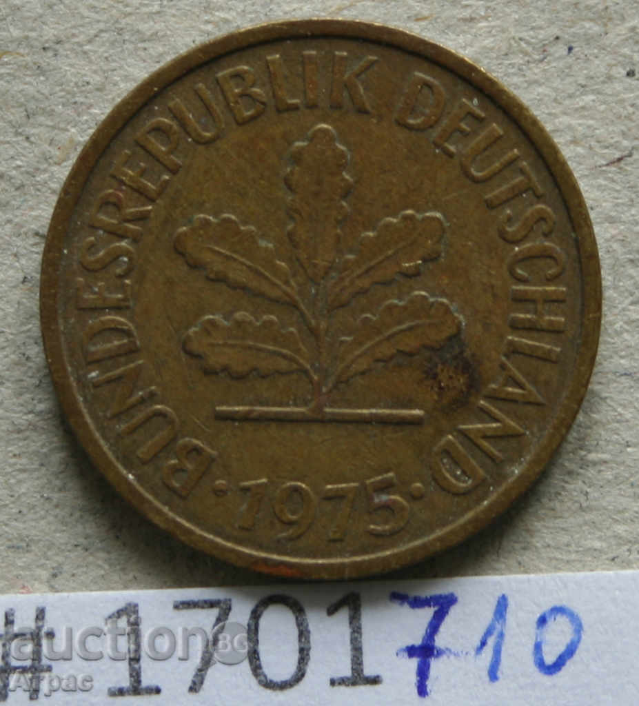 5 pfennig 1975 J - GFR cu preț € 0.26 | 0.51 BGN