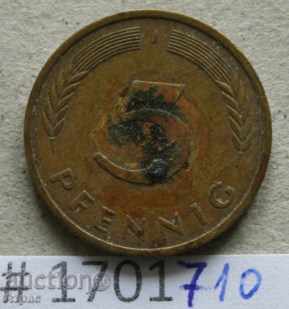 5 pfennig 1975 J - GFR