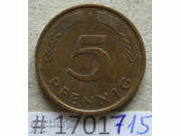 5 pfennig 1976 F - FGR