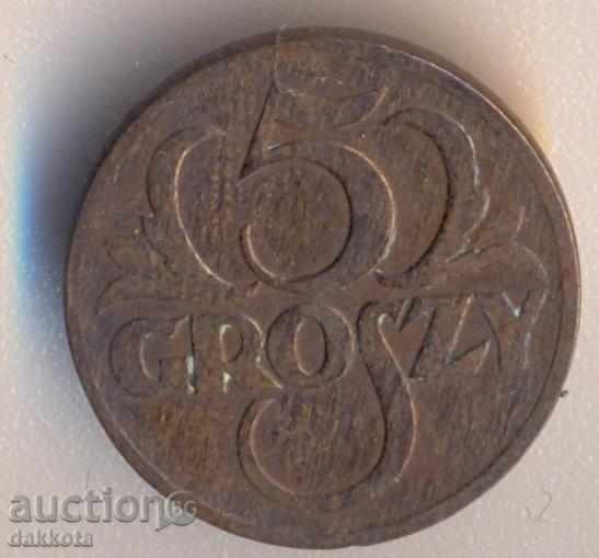 Полша 5 гроша 1928 година