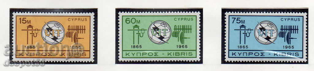 1965. Cyprus. 100 years U.I.T. Emblem.