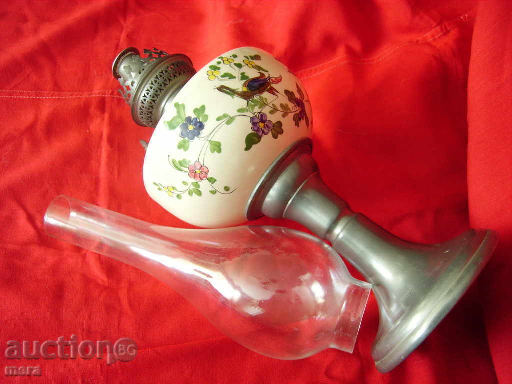 A beautiful French porcelain gas lamp - 6 A beautiful French porcelain gas lamp - 6