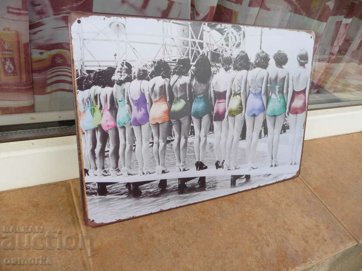 Metal plate erotic Retro asses girls swimming pool with price 18.00 BGN | € 9.20 Metal plate erotic Retro asses girls swimming pool with price 18.00 BGN | € 9.20