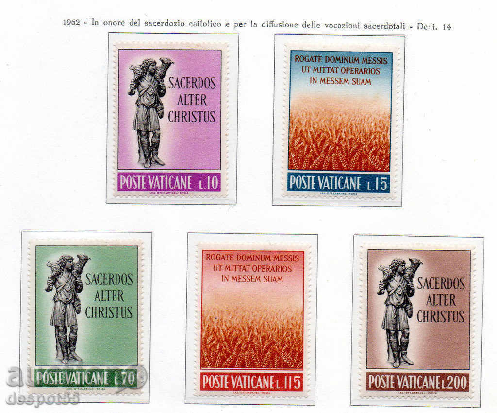 1962. The Vatican. Propaganda of the priesthood profession.