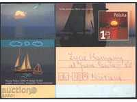 Пътувала пощенска картичка Море Лодки 2004  от Полша