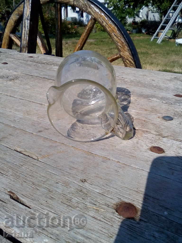 Antique γυάλινη κανάτα, στάμνα - 5