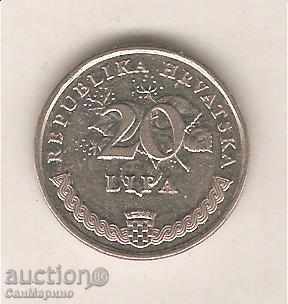 + Croatian 20 linden 1997
