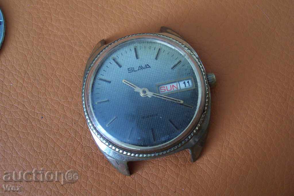 RUSSIAN mechanical men's watch SLAVA/GLORY - WORKS, GOLD PLATED with price € 40.00 | 78.23 BGN