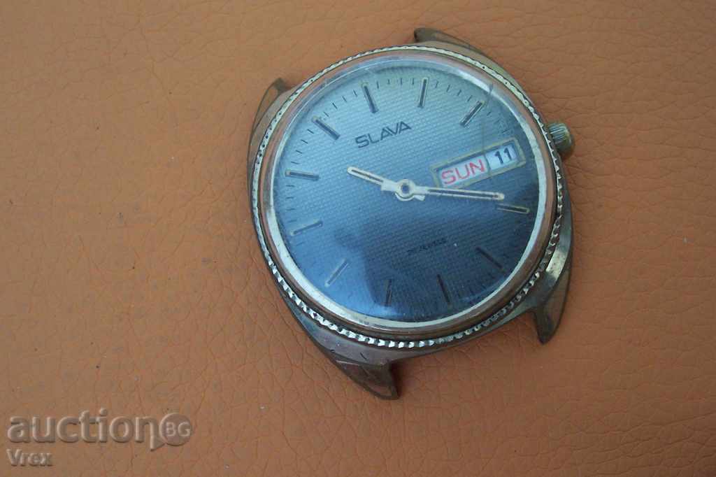 RUSSIAN mechanical mechanical watch GLOVES / SLAVA- WORKS, RED