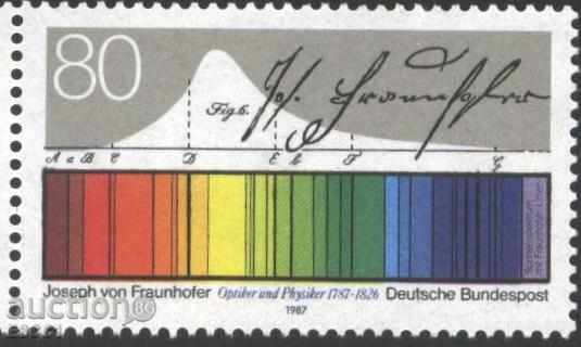Καθαρό σήμα Joseph von Fraunhofer επιστήμονα 1987 Γερμανία
