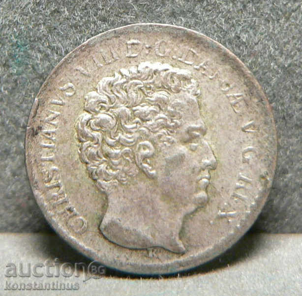 Дания  3  Ригс Скилинг  1842  Rare Сребро с цена € 16.87 | 32.99 лв.