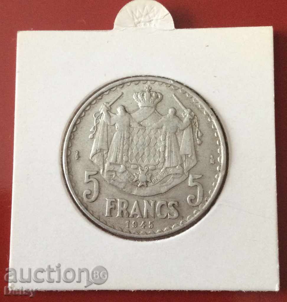 Монако 5 франка 1945г.(2)