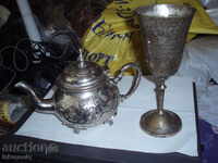 Old Wonderful Fitted Teapot And Cup