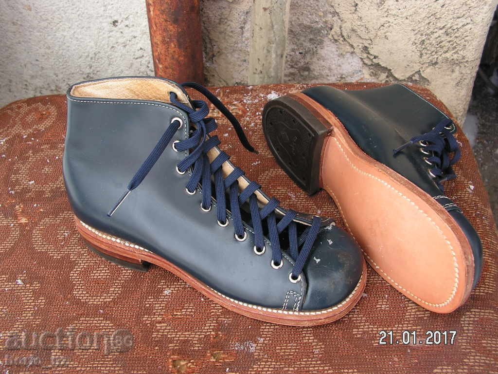 7295. pantofi vechi BEBELUȘI pentru dans sau patinaj PIELE - 5