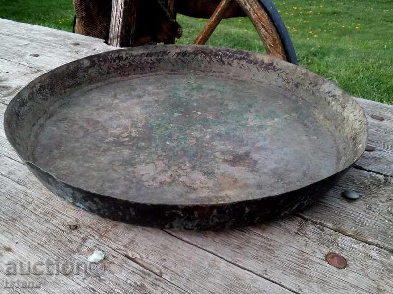 An old Bakurena tray, a teapot