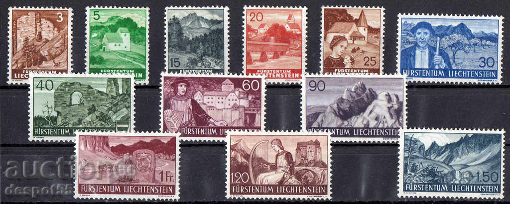 1937-38. Liechtenstein. Different views.