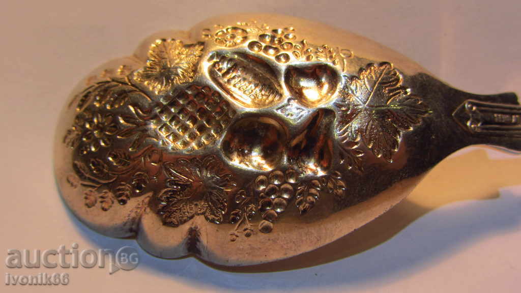 Auction SILVER- spoon- 925 mother of pearl super beauty x3 levs / city mark Auction SILVER- spoon- 925 mother of pearl super beauty x3 levs / city mark