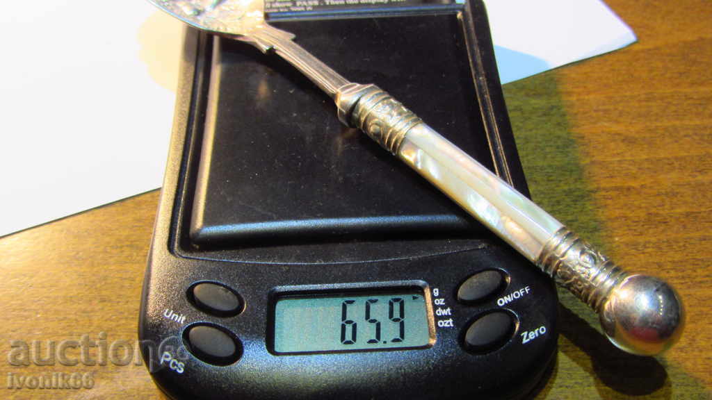 Delivery of SILVER- spoon- 925 mother of pearl super beauty x3 levs / city mark Delivery of SILVER- spoon- 925 mother of pearl super beauty x3 levs / city mark