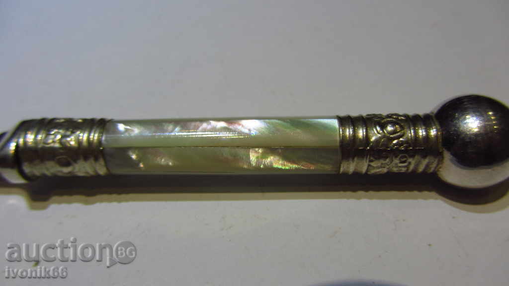 SILVER- spoon- 925 mother of pearl super beauty x3 levs / city mark - 5 SILVER- spoon- 925 mother of pearl super beauty x3 levs / city mark - 5