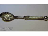 SILVER- spoon- 925 mother of pearl super beauty x3 levs / city mark