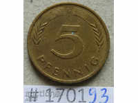 5 pfennigs 1987 G -GFR