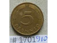 5 pfennigs 1989 D -GFR
